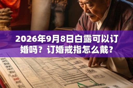 2026年9月8日白露可以订婚吗？订婚戒指怎么戴？