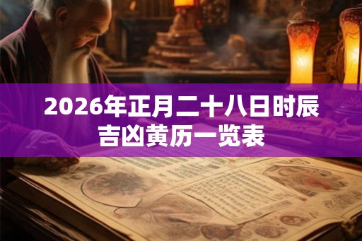 2026年正月二十八日时辰吉凶黄历一览表 2026年正月二十八日时辰吉凶黄历一览表