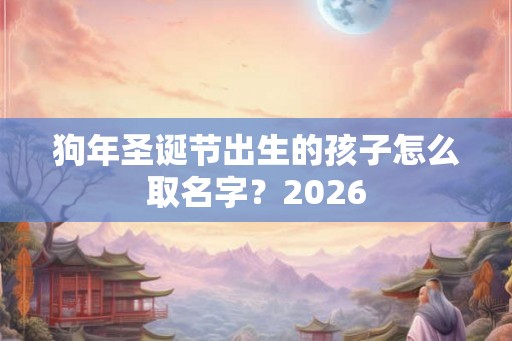 狗年圣诞节出生的孩子怎么取名字？2026