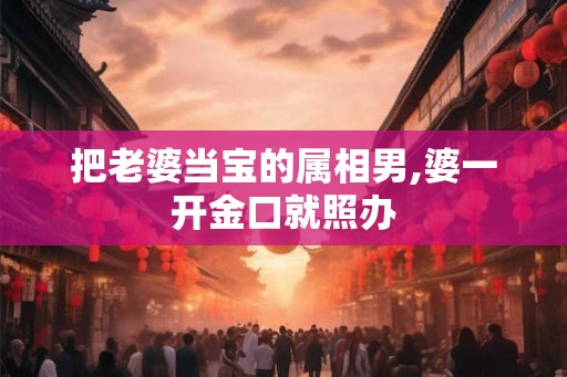 把老婆当宝的属相男,婆一开金口就照办