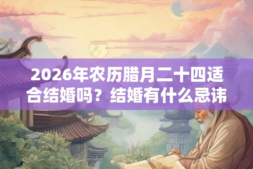 2026年农历腊月二十四适合结婚吗？结婚有什么忌讳？