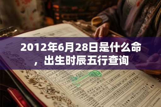 2012年6月28日是什么命,出生时辰五行查询 2012年6月28日是什么命,出生时辰五行查询
