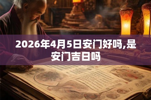 2026年4月5日安门好吗,是安门吉日吗