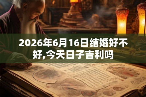 2026年6月16日结婚好不好,今天日子吉利吗