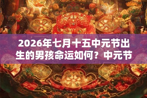 2026年七月十五中元节出生的男孩命运如何？中元节出生的孩子命不好吗？