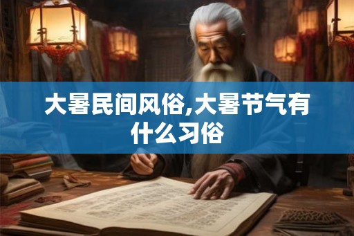 大暑民间风俗,大暑节气有什么习俗 大暑民间风俗,大暑节气有什么习俗
