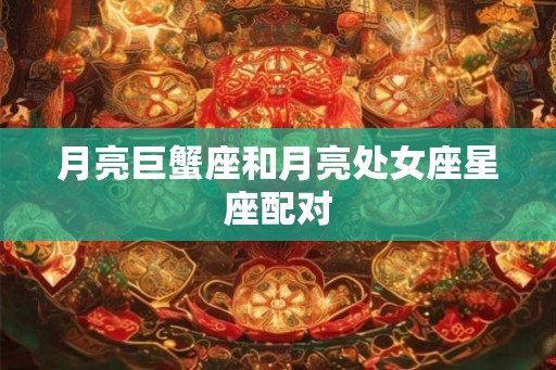 月亮巨蟹座和月亮处女座星座配对