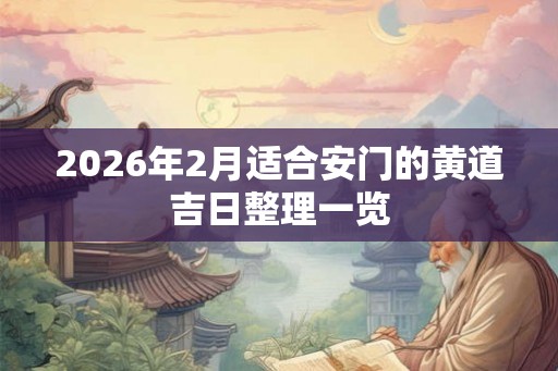 2026年2月适合安门的黄道吉日整理一览
