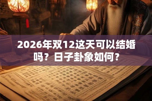 2026年双12这天可以结婚吗？日子卦象如何？