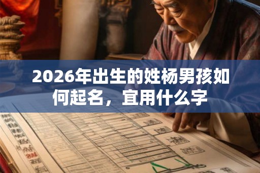 2026年出生的姓杨男孩如何起名，宜用什么字