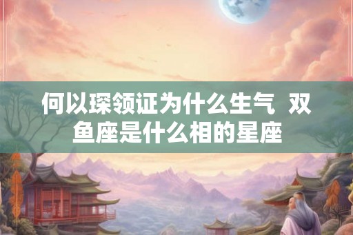 何以琛领证为什么生气  双鱼座是什么相的星座
