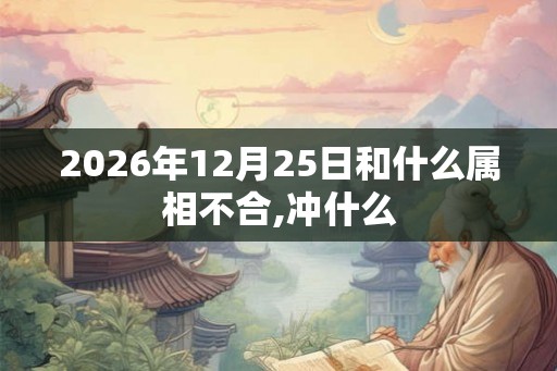 2026年12月25日和什么属相不合,冲什么 2026年12月25日和什么属相不合,冲什么