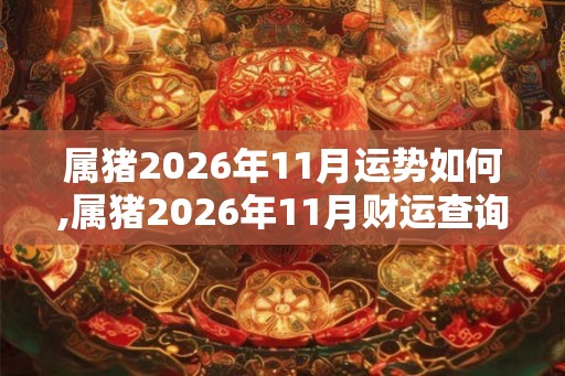 属猪2026年11月运势如何,属猪2026年11月财运查询 属猪2026年11月运势如何,属猪2026年11月财运查询