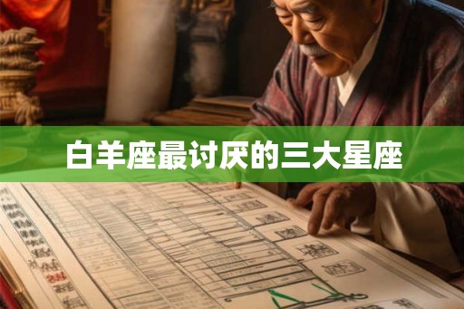 白羊座最讨厌的三大星座