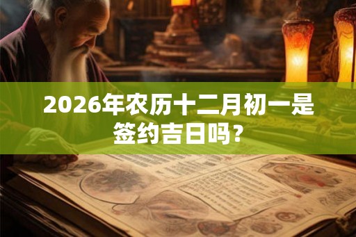 2026年农历十二月初一是签约吉日吗? 2026年农历十二月初一是签约吉日吗?