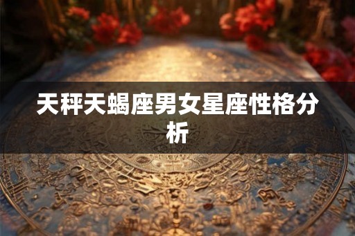 天秤天蝎座男女星座性格分析