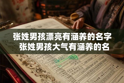 张姓男孩漂亮有涵养的名字  张姓男孩大气有涵养的名字