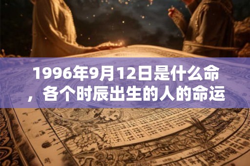 1996年9月12日是什么命，各个时辰出生的人的命运