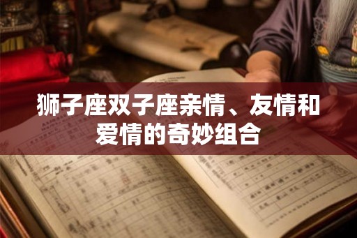 狮子座双子座亲情、友情和爱情的奇妙组合