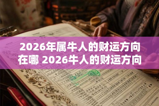 2026年属牛人的财运方向在哪 2026牛人的财运方向