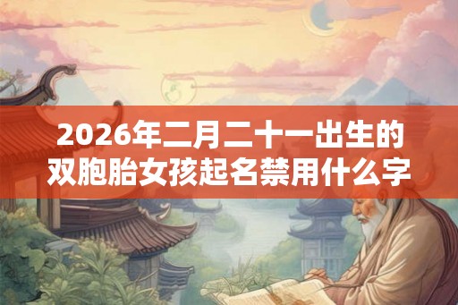2026年二月二十一出生的双胞胎女孩起名禁用什么字，五行属什么