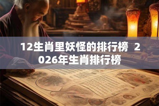 12生肖里妖怪的排行榜  2026年生肖排行榜