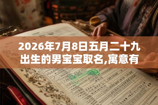 2026年7月8日五月二十九出生的男宝宝取名,寓意有内涵