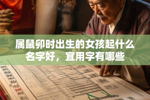 属鼠卯时出生的女孩起什么名字好，宜用字有哪些