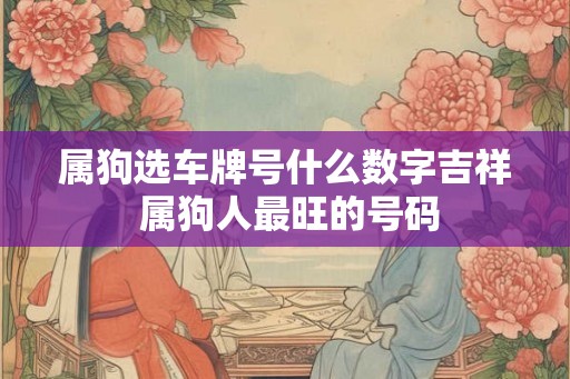 属狗选车牌号什么数字吉祥 属狗人最旺的号码
