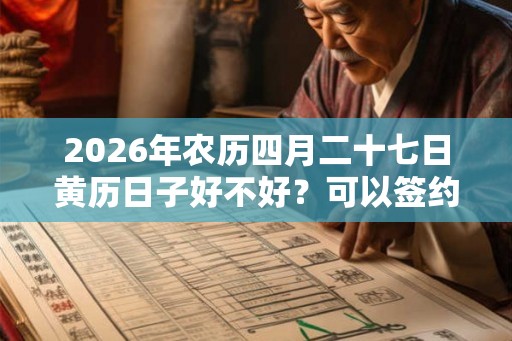 2026年农历四月二十七日黄历日子好不好？可以签约吗？