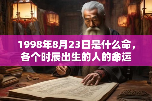 1998年8月23日是什么命，各个时辰出生的人的命运