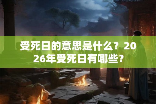 受死日的意思是什么?2026年受死日有哪些? 受死日的意思是什么?2026年受死日有哪些?