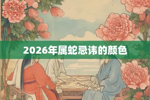 2026年属蛇忌讳的颜色