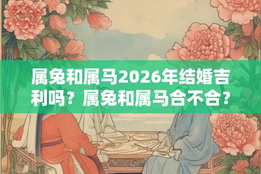 属兔和属马2026年结婚吉利吗？属兔和属马合不合？