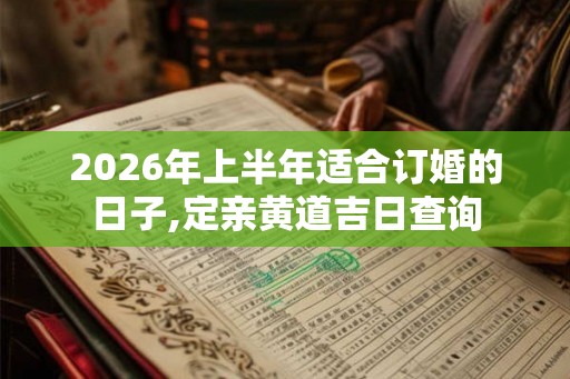2026年上半年适合订婚的日子,定亲黄道吉日查询
