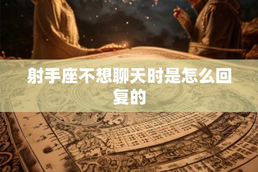 射手座不想聊天时是怎么回复的