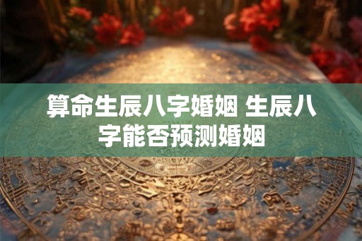 算命生辰八字婚姻 生辰八字能否预测婚姻