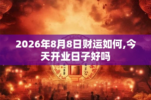 2026年8月8日财运如何,今天开业日子好吗