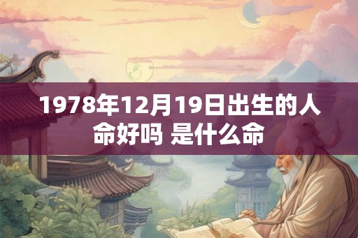 1978年12月19日出生的人命好吗 是什么命