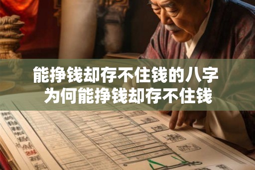 能挣钱却存不住钱的八字 为何能挣钱却存不住钱
