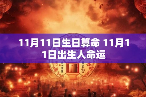 11月11日生日算命 11月11日出生人命运