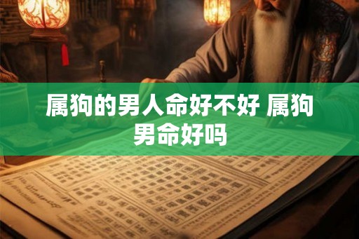 属狗的男人命好不好 属狗男命好吗