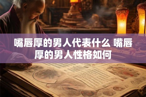 嘴唇厚的男人代表什么 嘴唇厚的男人性格如何