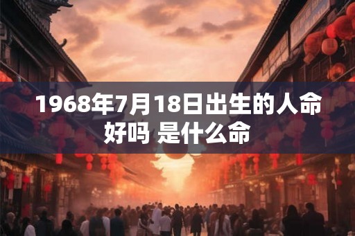 1968年7月18日出生的人命好吗 是什么命 1968年7月18日出生的人命好吗 是什么命