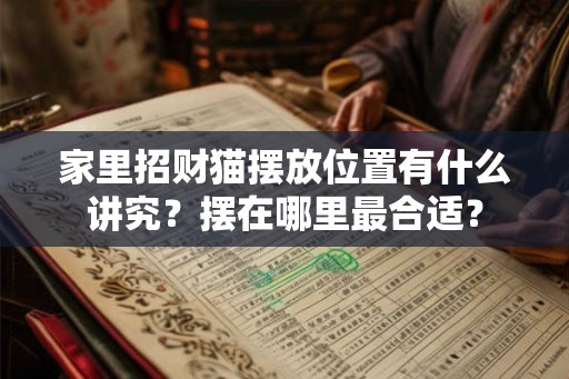 家里招财猫摆放位置有什么讲究？摆在哪里最合适？
