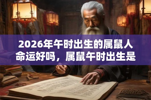 2026年午时出生的属鼠人命运好吗，属鼠午时出生是什么命？