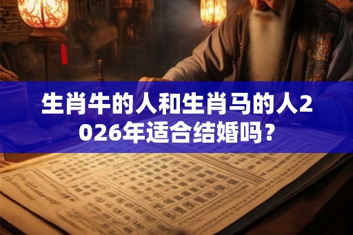 生肖牛的人和生肖马的人2026年适合结婚吗？