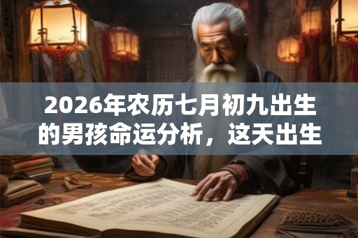 2026年农历七月初九出生的男孩命运分析，这天出生好吗？