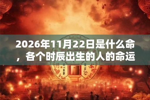 2026年11月22日是什么命，各个时辰出生的人的命运