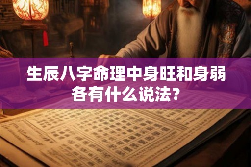 生辰八字命理中身旺和身弱各有什么说法？